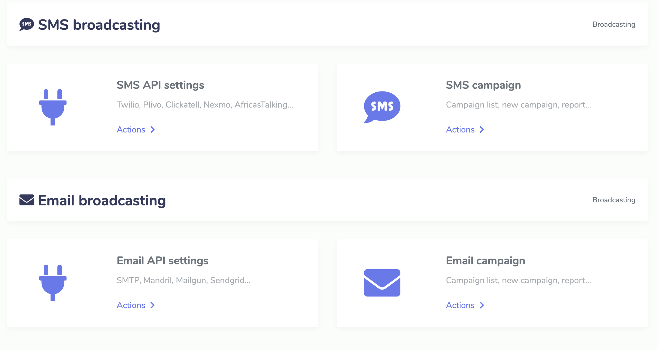 Email andsms broadcast Email and SMS Broadcast