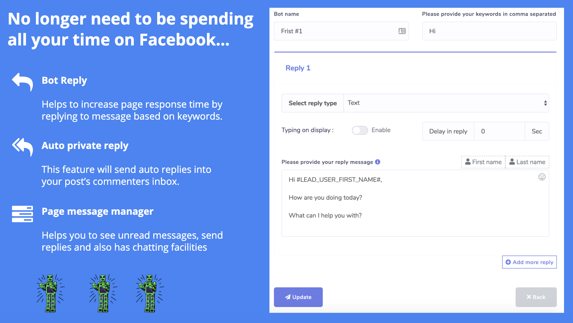 Facebook Tower Chat Bot Chat Bot Facebook Auto Software